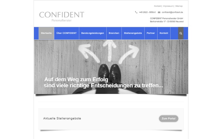 Confident Personalberater -Laptop
