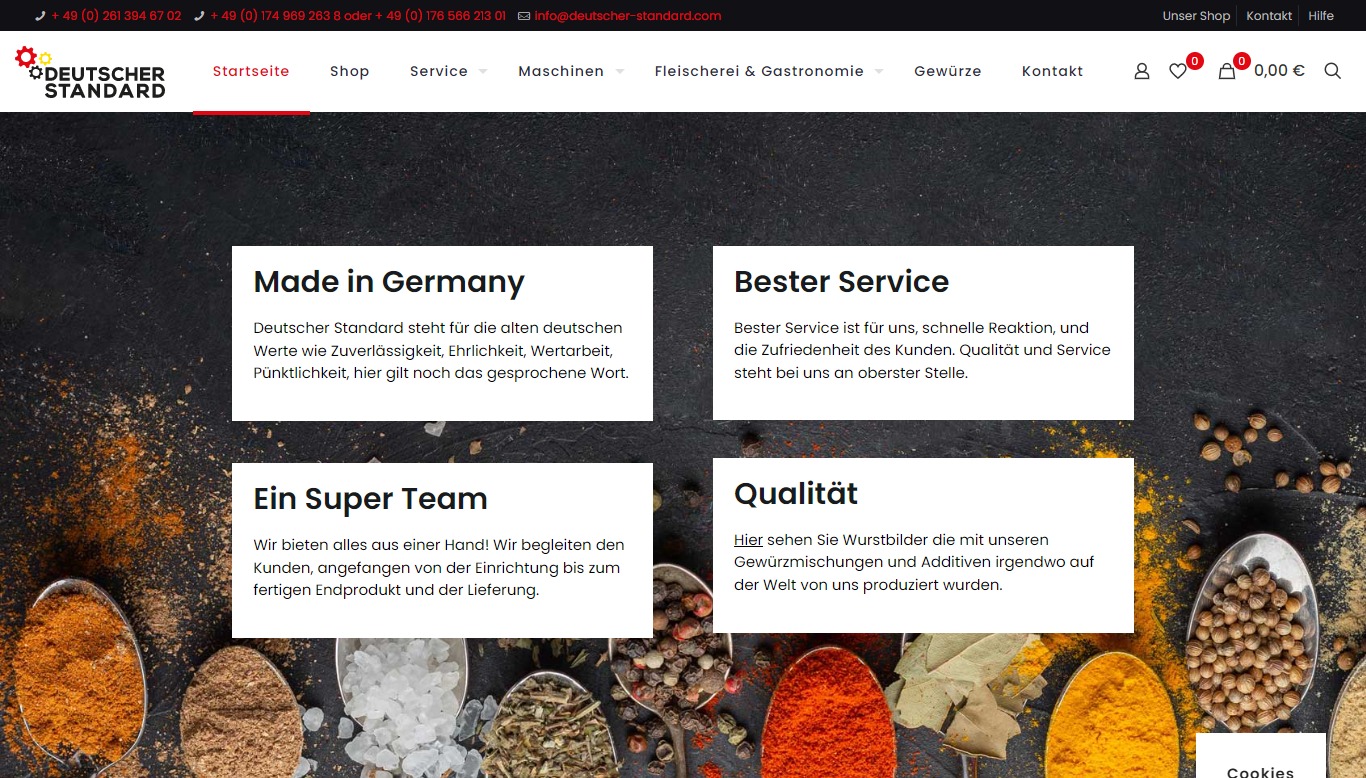 Deutscher Standard – Fleischereimaschinen, Wurstwaren